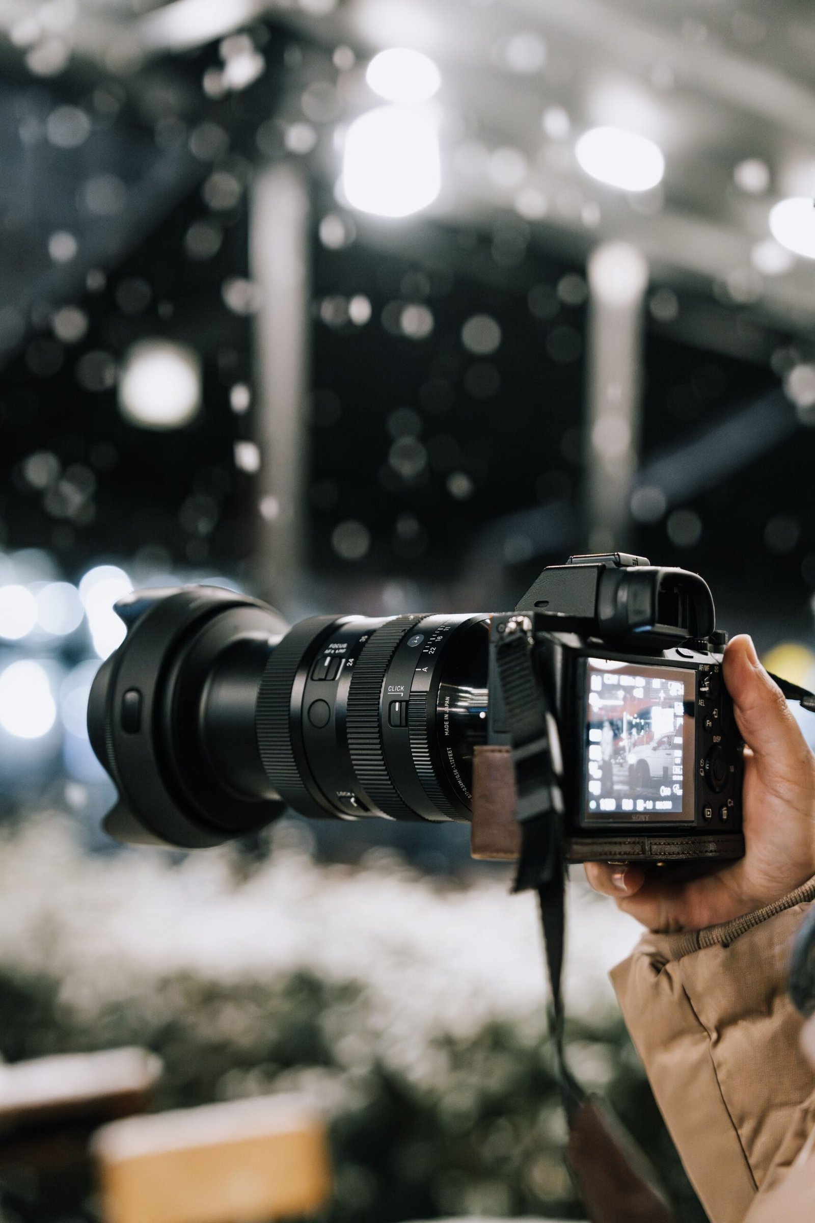 Professional camera used for commercial product photography and marketing content creation.